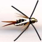 Bead Head Rubber Leg Prince Nymph - Twelve NEW Fly Fishing Flies Choice of Size