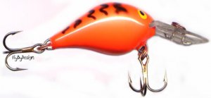 Rare Rapala Orange Crawdad Rattlin' Fat Rap RFR05-OCW **** Made in Finland ****