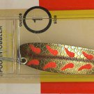 Luhr-Jensen Krocodile Brass Fire Wing Wobble Spoons
