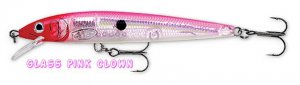 Rapala Glass Pink Clown Husky Jerk Rattling Suspending Fishing Lure HJ10 GPCL