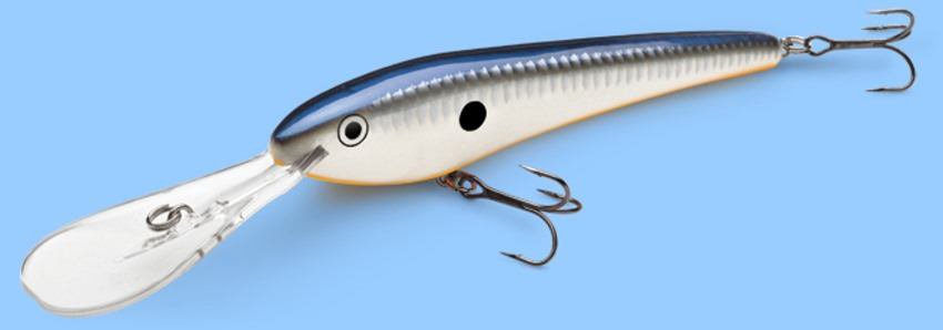 Rapala Trolls-To-15 Pearl Grey Shiner Fishing Lure - Swims to 15 ft Deep