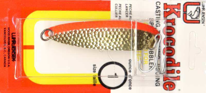 Luhr-Jensen Krocodile Hammered Brass/Fire Stripe Spoons