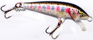 Rapala 2" F05-RT Floating Balsa Rainbow Trout Fishing Lure