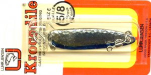 Luhr-Jensen Krocodile H-Chrome/Neon Blue Wobbler Spoon