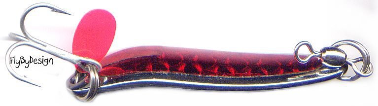 Luhr-Jensen Krocodile H-Chrome Fire Red Spoon