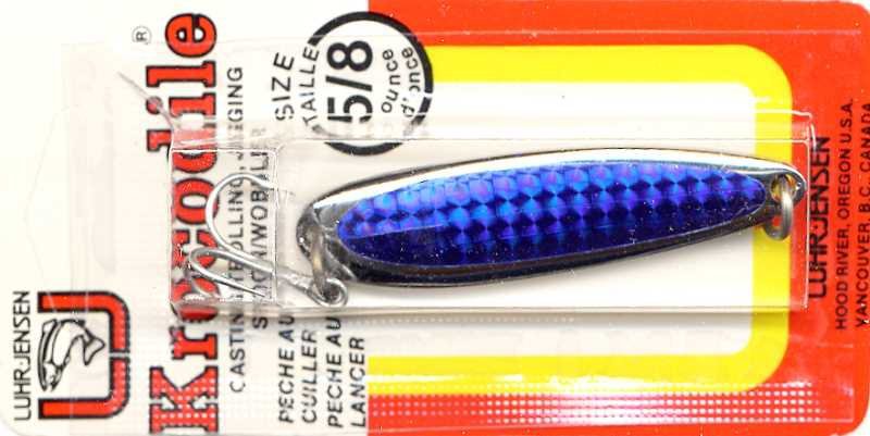 Luhr-Jensen Krocodile Chrome Blue Prism Wobble Spoons