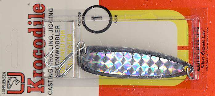 Luhr-Jensen Krocodile Chrome Silver Prism Wobbler Spoon