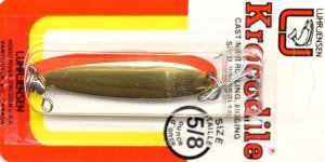 Luhr-Jensen Krocodile Brass/Fire Stripe Wobble Spoons