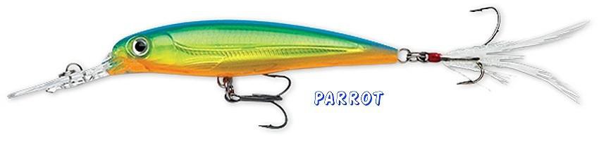 Rapala PARROT X-RAP (XRDSS08 PRT) NEW Suspending SureSet Hook Deep Diving Lure