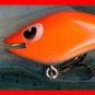 Vintage (1987) POE'S SUPER CEDAR Hot Orange #1197 Lure