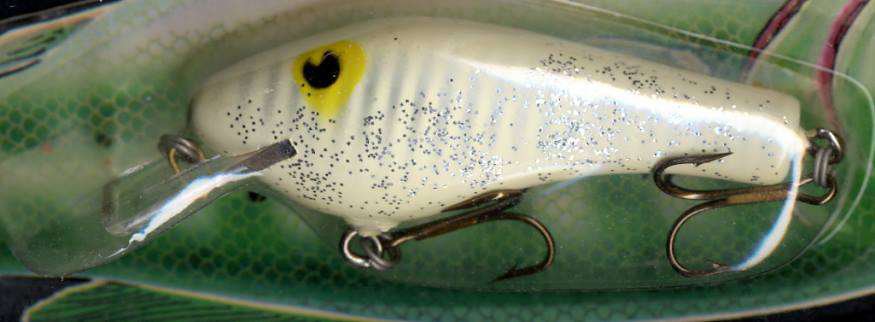 Vintage (1987) POE'S White Glitter Crawdad Lure #214