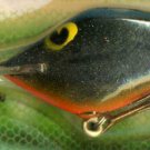 Vintage POE'S SUPER CEDAR Green/Orange Crawdad 337 Lure
