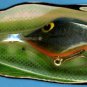 Vintage POE'S SUPER CEDAR Green/Orange Crawdad 337 Lure