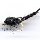 Black Jointed Stonefly - Twelve Premium Fly Fishing Flies Your Choice Hook Size