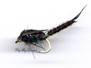 Black Jointed Stonefly - Twelve Premium Fly Fishing Flies Your Choice Hook Size
