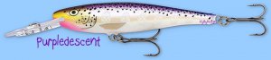 Rapala 3-1/2" Purpledescent Minnow Rap Balsa Fishing Lure (MR09 PD)