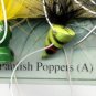 Cortland Small Panfish Poppers 3 Assorted Rubber Leg Fly Fishing Flies (Group A)
