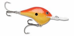 Vintage Rapala 2-1/4" Gold Fluorescent Red Fishing Lure NIB DTSS10 GFR