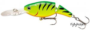 Rapala Jointed, Rattling, Suspending FireTiger Shad Rap Fishing Lure (JSR07-FT)