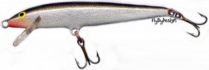 Rapala Silver (F07 S) Floating 2-3/4" Balsa Lure w/PAPERS