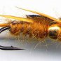 Twelve Assorted Black and Golden Double Bead Stonefly Fly Fishing Flies