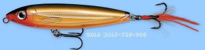 NEW Rapala X-RAP Walk XRW11 (Gold) Rattling 4-3/8" Topwater Lure - SureSet Hook