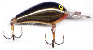 Rare Rapala GOLD Rattlin' Fat Rap (RFR05-G) Fishing Lure with PAPERS