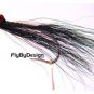 Clouser Black Minnow Fly Fishing Flies - Six Flies in Hook Size 2