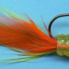 Apex Chartreuse & Orange Feather Jigs (4-pak) for Bass, Trout & Walleye