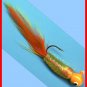 Apex Chartreuse & Orange Feather Jigs (4-pak) for Bass, Trout & Walleye