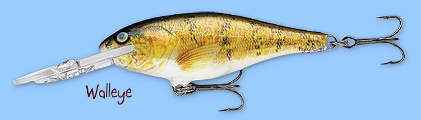 Rapala Walleye Balsa Natural Shad Rap Baitfish Fishing Lure (SR08 W)