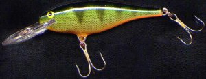 Rapala Shad Rap Perch "Deep Runner" Balsa Fishing Lure (SR9 P)
