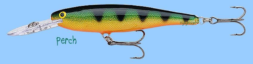 Rapala (MR11 P) "Deep Runner" Perch Minnow Rap Balsa Fishing Lure