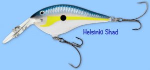 Rapala Helsinki Shad DT Thug (DTTSS HSD) Fishing Lure w/ VMC SureSet Hooks