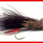 Black Marabou Muddler Fly Fishing Flies - Twelve Flies in Size of Your Choice