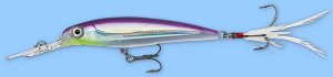 Rapala X-RAP Deep Purple Albino (XRDSS08 PA) NEW Fishing Lure with SureSet Hook