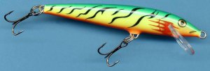 Rare Rapala Fire Tiger Floating 3-1/2" Balsa Lure F9 FT