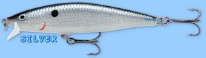 Rapala SILVER Flat Rap (FLR08 S) NEW 3-1/8" Balsa Fishing Lure