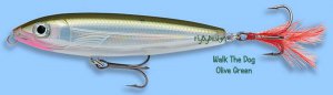 Rapala Olive Green X-RAP (XRW09 OG) Walk 3-1/2" NEW Topwater Lure - SureSet Hook