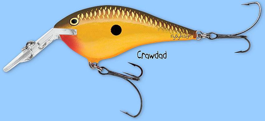 Rapala Crawdad DT Thug (DTTSS CW) Balsa Fishing Lure w/ VMC SureSet Hooks