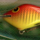 Vintage POE'S SUPER CEDAR Yellow/Red Crawdad 335 Lure