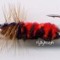 Bitch Creek Red & Black Nymphs - Twelve Hook Size 4 Fly Fishing Flies