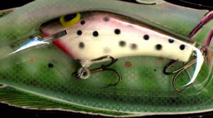 Vintage POE'S SUPER CEDAR Rainbow Trout Lure #825