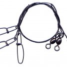 Berkley 9"/45 Lb Black Musky Stainless Steel Leaders with McMahon Swivel & Snap