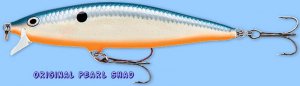 Rapala Original Pearl Shad (FLR10 OPSD) Flat Rap NEW 4" Balsa Fishing Lure