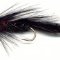 Black Matuka Fly Fishing Flies - Twelve Flies in Hook Size of Your Choice