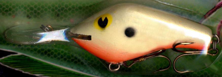Vintage POE'S SUPER CEDAR Bone with Hot Belly #344 Lure
