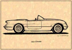 1953 Corvette Roadster Profile