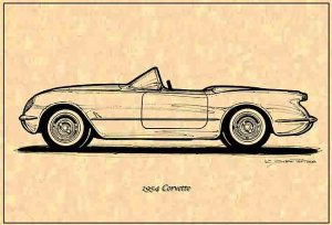 1954 Corvette Roadster Profile