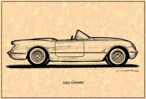 1955 Corvette Roadster Profile